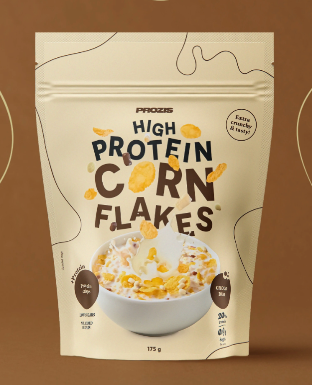 High protein corn flakes